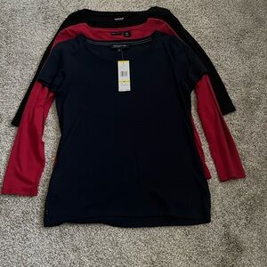 Jones New York combo offer, 3 tops in short, 3/4 & long sleeve, size Medium